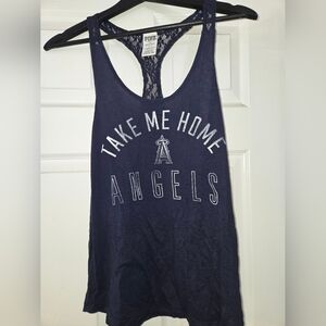 Angels Navy Blue Racerback Tank Top